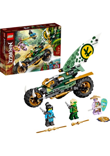 NINJAGO® Lloyd#un Orman Motosikleti 71745 yapım Seti; NINJAGO Lloyd ve Nya Minifigürlerini İçeren Ninja Motosikleti Oyuncağı (183 Parça)