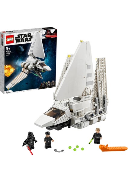 ® Star Wars# İmparatorluk Mekiği 75302; Luke Skywalker ve Darth Vader'i İçeren Çocuklara Yönelik Muhteşem bir Oyuncak Yapım Seti (660 Parça)