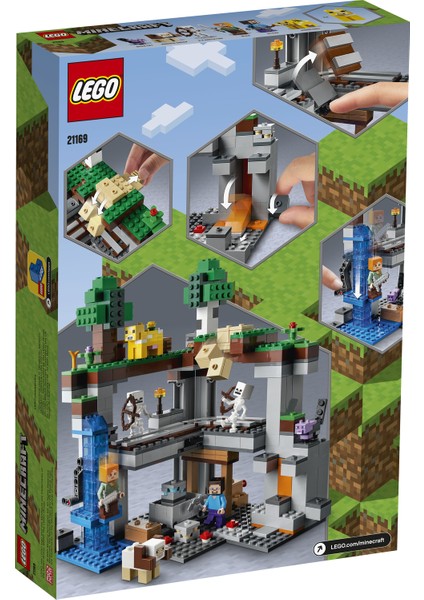 LEGO® Minecraft# İlk Macera 21169 Eğlenceli Minecraft Oyun Seti; Havalı Yaratıcı Yapım Macerası Oyuncağı; 8 yaş ve üzeri için (542 Parça)