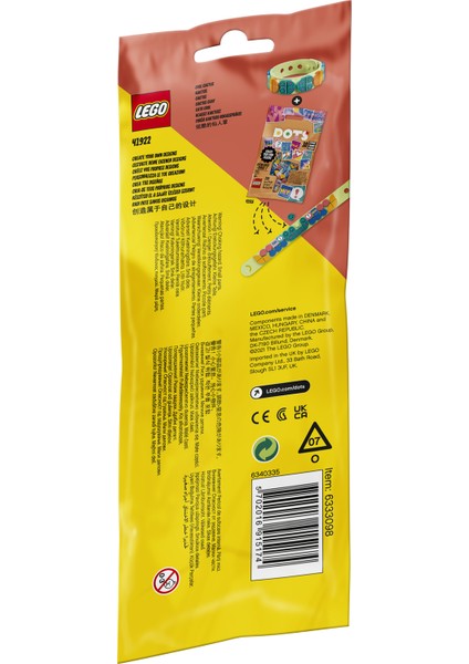 LEGO® DOTS Havalı Kaktüs Bileklik 41922 - Çocuklar için Kendin Yap Oyuncak Bileklik Yapım Seti (33 Parça)