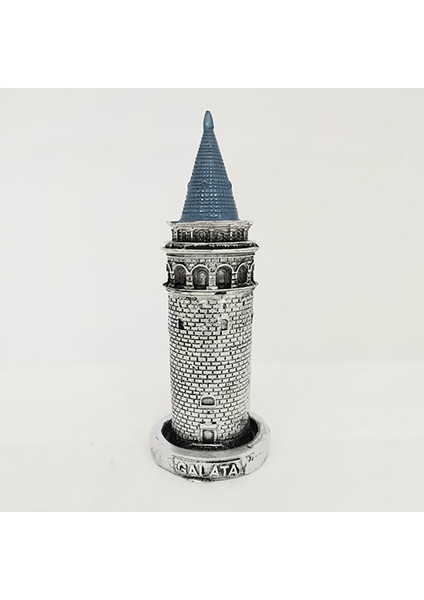 Galata Kulesi Biblo Gümüş 14CM