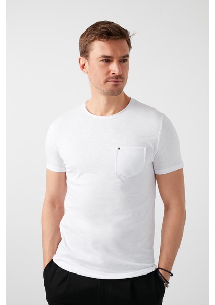 % 100 Pamuklu Bisiklet Yaka Cepli T Shirt Erkek T Shirt 5902000 fiyatları