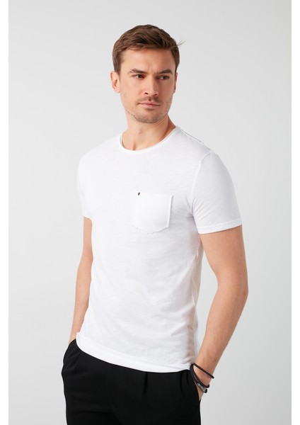 % 100 Pamuklu Bisiklet Yaka Cepli T Shirt Erkek T Shirt 5902000 modelleri