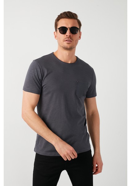 % 100 Pamuklu Bisiklet Yaka Cepli T Shirt Erkek T Shirt 5902000 modelleri