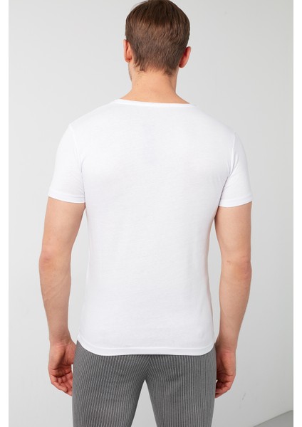 V Yaka Basic T Shirt Erkek T Shirt 5412001 fırsatları