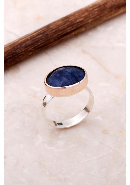 Safir El İşi Tasarım Trend Gümüş Yüzük 3050