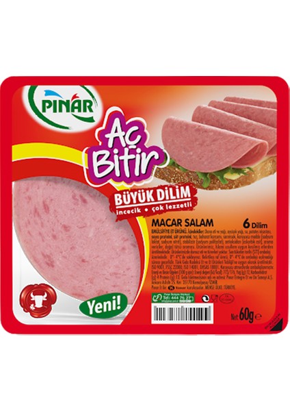 Pınar Aç Bitir Macar Salam 6 Dilim 50 gr Fiyatı