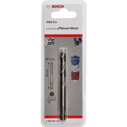 Bosch - Power Change Plus Yeni Progressor Serisi Delik Açma Testereleri Için Hss-Co Merkezleme Ucu 85 mm