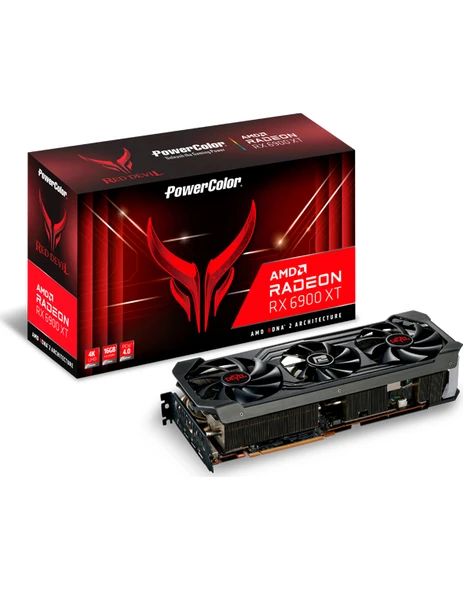Resim Powercolor Red Devil RX6900XT 16GB 256BIT Gddr6 Dx-12 Pcı Express 4.0 Ekran Kartı (Axrx 6900XT 16GBD6-3DHE/OC) 