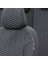 Peugeot 5008 2017-Sonrası 5 Kişi Özel Üretim Koltuk Kılıfı Tokyo Design Deri Siyah - Beyaz 3