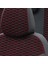 V.w. Golf 5 2003-2009 Özel Üretim Koltuk Kılıfı Tokyo Design Tay Tüyü Siyah - Kırmızı 5