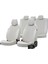 V.w. Caravelle T-5 2004-2015 8+1 (9 Kişi) Özel Üretim Koltuk Kılıfı Tokyo Design Tay Tüyü Fildişi 1