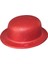 Kırmızı Renk Yuvarlak Plastik Parti Şapkası Simli 1