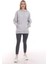 Kapüşonu Çiçek Desenli Uzun Kollu Kanguru Cepli Oversize Sweatshirt 1