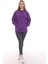 Kapüşonu Çiçek Desenli Uzun Kollu Kanguru Cepli Oversize Sweatshirt 1