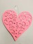Kalp Kece Asma Süs Pembe 1