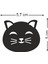 Mat Beyaz Sevimli Kedi Duvar Sticker 50 Adet 2