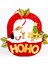 Yılbaşı Kapı Süsü Oval Ho Ho 26CM x 36CM (Büyük) 3