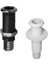 Thru-Hull W/st.flange, 7/8",w/hose Barb Ø25MM,WHITE 1