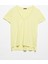 3470 V Yaka Basic T-Shirt-Açık Sarı 2