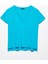 3470 V Yaka Basic T-Shirt-Mavi 1