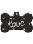 Love Pattern Kemik Şekilli Köpek Künyesi 1