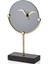 Evza Kuş Figürlü Füme Cam Disk Gold 35cm 1