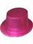 Pembe Renk Uzun Plastik Melon Parti Şapkası Simli 1