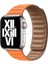 Apple Watch Uyumlu Deri Tasarımlı Kordon - Turuncu 1