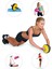 Ab-Wheel Karın Kası Tekeri + Denge Topu + Pilates Bandı + Atlama Ipi - 4'lü Set 1