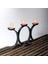 Çember Siyah Dekoratif Mumluk Metal Ferforje Şamdan Mumluk Tealight Mum Dahil 3