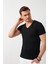 % 100 Pamuklu V Yaka Basic T Shirt Erkek T SHİRT 5412001 2