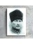Atatürk Kalpaklı Siyah Beyaz Portre (35X50CM) Kanvas Tablo TBL1444 1