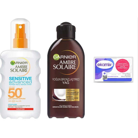 Garnier Ambre Solaıre Sensıtıve F50 Yoğun Bronzlaştırıcı Yağ 200ML