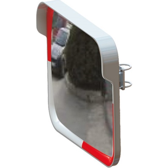 İleri Trafik Trafik Güvenlik Aynası 40 x 60 cm Beyaz-Kırmızı, Tümsek Ayna, Otopark Aynası