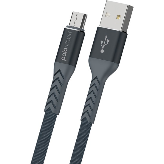 Polosmart PSM21 Micro USB Hızlı Şarj Kablosu 1.2m Siyah