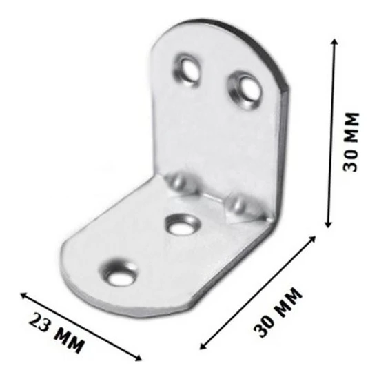 Smod Mobilya Dolap Köşe Bağlantısı L Demir 30X30X23 mm (10 Adet)
