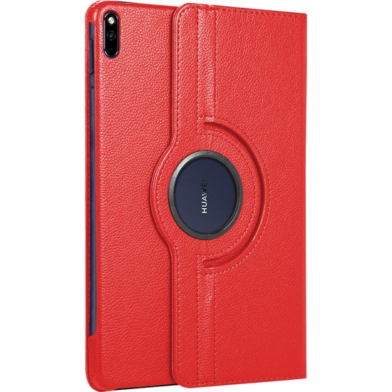 BizimGross Huawei Matepad 10.4 Inç Kılıf 360 Derece Dönebilen Standlı Tablet Kılıfı Kırmızı
