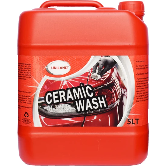 Uniland Ceramic Wash Seramik Şampuanı 5 lt + Uygulama Süngeri