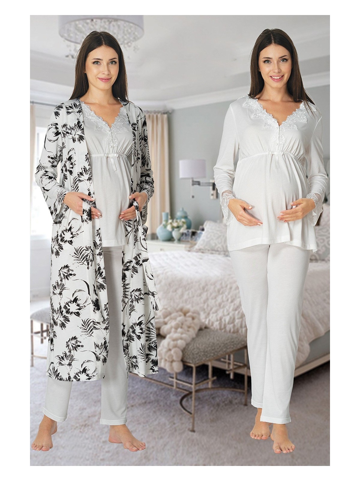 Effortt Sabahlıklı Lohusa Pijama Takımı - Görsel 6