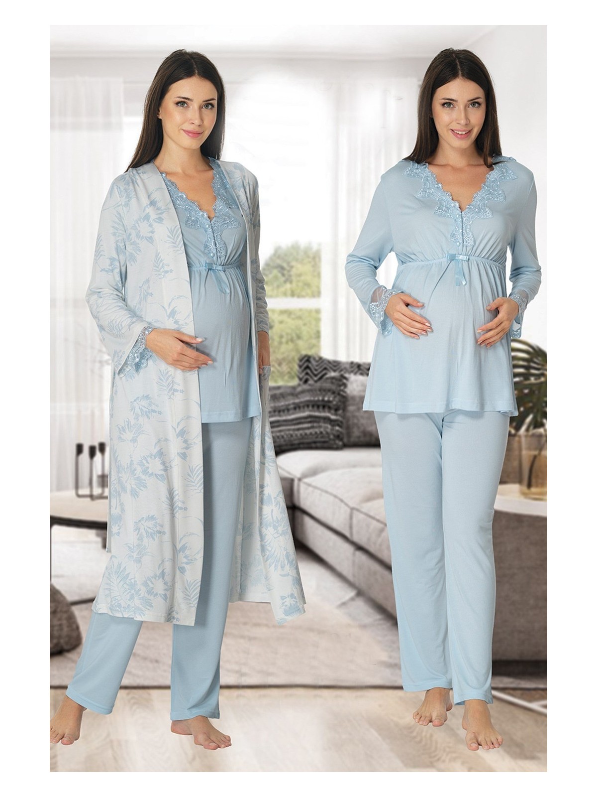 Effortt Sabahlıklı Lohusa Pijama Takımı - Görsel 7