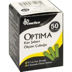Optima 50 Adet Kan Şekeri Ölçüm Çubuğu Steril Tek Kullanımlık 0.7 µL Kan Örneği ile Hızlı Ölçüm