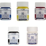 Talens Guaj Boya 16 ml 5'li Set Siyah 737 Beyaz 100 Kırmızı 318 Mavi 512 Limon Sarı 205