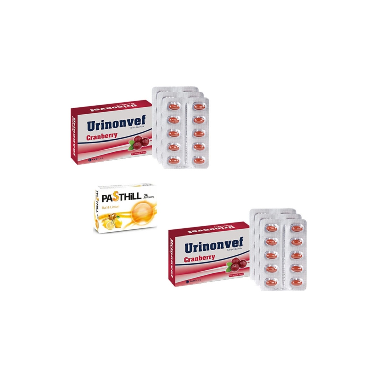 Urinonvef 30 Kapsül X2 Adet + Pasthill 1 Adet Hediye Fiyatı