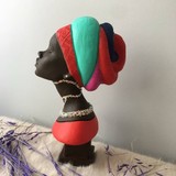 Enfestore Dekoratif Afrikalı Kadın Büst