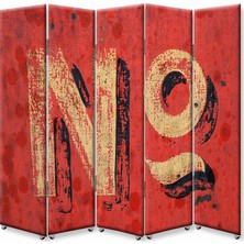 DEKOBUL No 5 Kanat Tekerlekli Kanvas Paravan