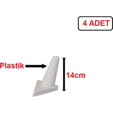 Sena Plastik Ayak - Baza Ayağı Koltuk-Kanepe Ayağı Puf-Tv Ünitesi Ayağı 14 cm Beyaz Renk 4 Adet