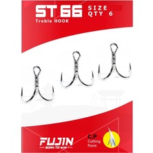 Fujin ST66 Üçlü Maket Balık Iğnesi Nickel