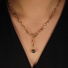 Adil İdil Kuyumculuk Top Sallantılı Ataç Zincir Kolye