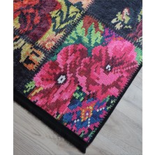 Patchwork Salon Halısı Karabağ Mutfak Halısı Kırkyama Koridor Yolluk Dekoratif Kilim Modelleri Makinada Yıkanabilir Kaymaz Halı